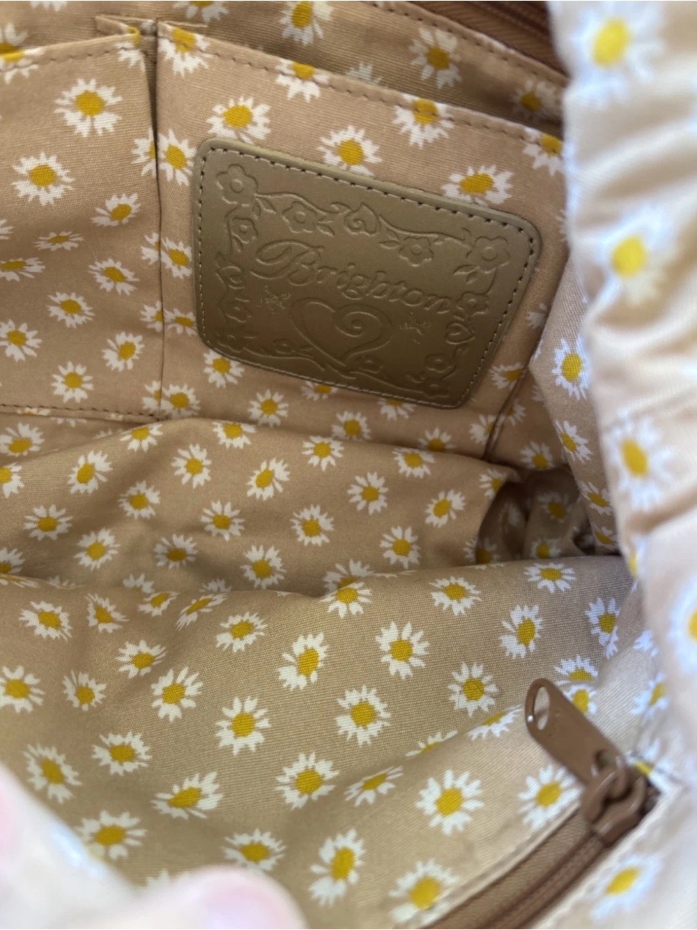 BRIGHTON KODIAK HOBO 4 Pocket Tote Bronze metallic Leather Fringed Heart Purse - Picture 7 of 15